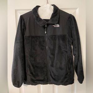 Girls North Face Denali Deep Pile Fuzzy Fleece Jacket